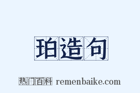 珀造句是什么意思的图片